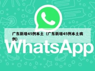 广东新增45例本土（广东新增45例本土病例）