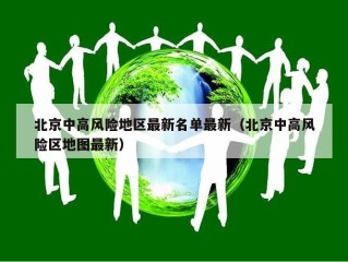 北京中高风险地区最新名单最新（北京中高风险区地图最新）