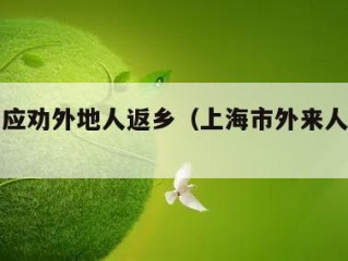上海回应劝外地人返乡（上海市外来人口劝返）